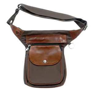 Gassi-Tasche Leder Vintage Einfach Brandy für Hundesport Bauchtasche Hannover HS 3016