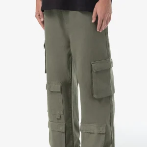 Garnet Wide Cargo Pants Faded Olive
