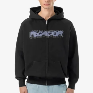 Anclar Oversized Raglan Sweat Jacket Washed Black