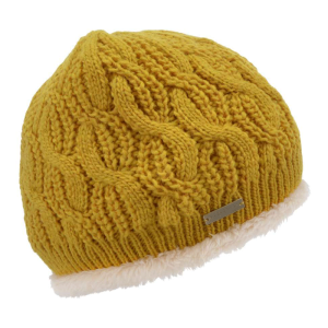 Strickmütze mit Kunstfell  von Seeberger