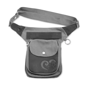 Gassi-Tasche Leder Canvas Vintage Grau S-XXXL Hannover HS 4701