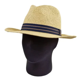 Fedora Hut aus Naturstroh von Faustmann