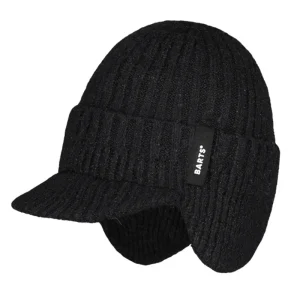 Beanie mit Schirm und Ohrenklappen gestrickt von Barts