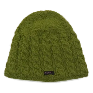 Kurze Beanie Mütze Wollmuster aus Schurwolle - Beeanka 09