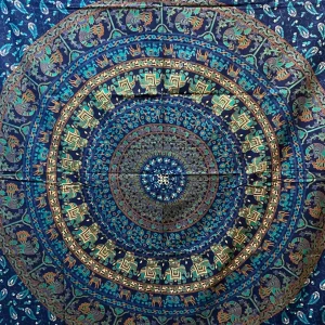 Indische Tagesdecke Mandala Wandtuch Laken  - Dekor Decke klein 263
