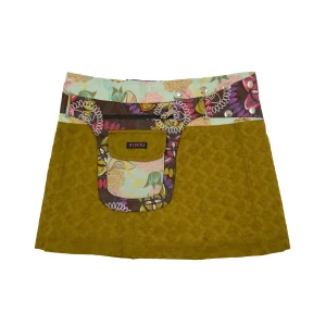 Sommerrock Wickelrock Minirock bestickter Baumwollstoff - Dounut C Short 145