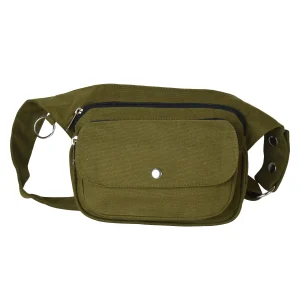 Gassi-Tasche Bauchtasche aus Canvas Khaki - Frankfurt 62