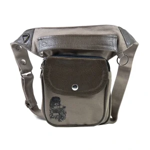 Gassi-Tasche Leder Vintage mit Ganesha-Motiv - Hannover HS 3022