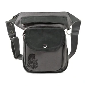 Gassi-Tasche Leder Vintage mit Ganesha-Motiv - Hannover HS 3023