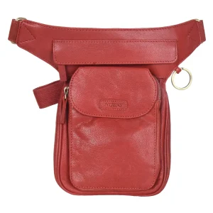 Gassi-Tasche Leder Rot - Gürteltasche S-XXXL - Nijens Hannover NJ-25 1050