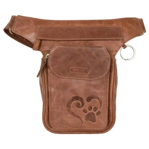 Gassi-Tasche Leder TAN Braun - S-XXXL - Nijens Hannover NJ-25 8049
