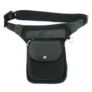 Gassi-Tasche Leder Vintage Einfach Schwarz S-XXXL - NJ-Hannover VI-HS-3010