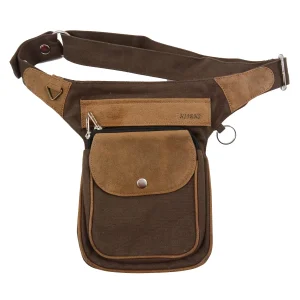 Gassi-Tasche S-XXXL Bauchtasche / Gürteltasche Canvas Leder Vintage  - Hannover HS 3014