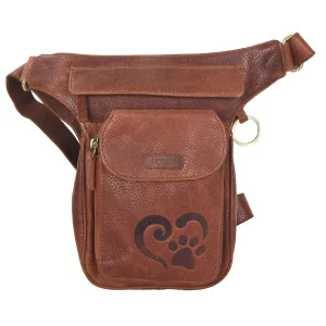 Gassi-Tasche Leder (Pfote&Herz Prägung) S-XXXL - Hannover NJ-25 8048
