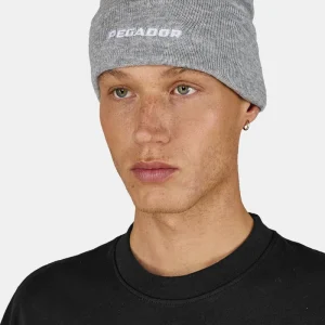 Logo Beanie Grey Melange White