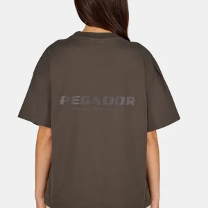 Arendal Logo Heavy Oversized Tee Washed Walnut Brown