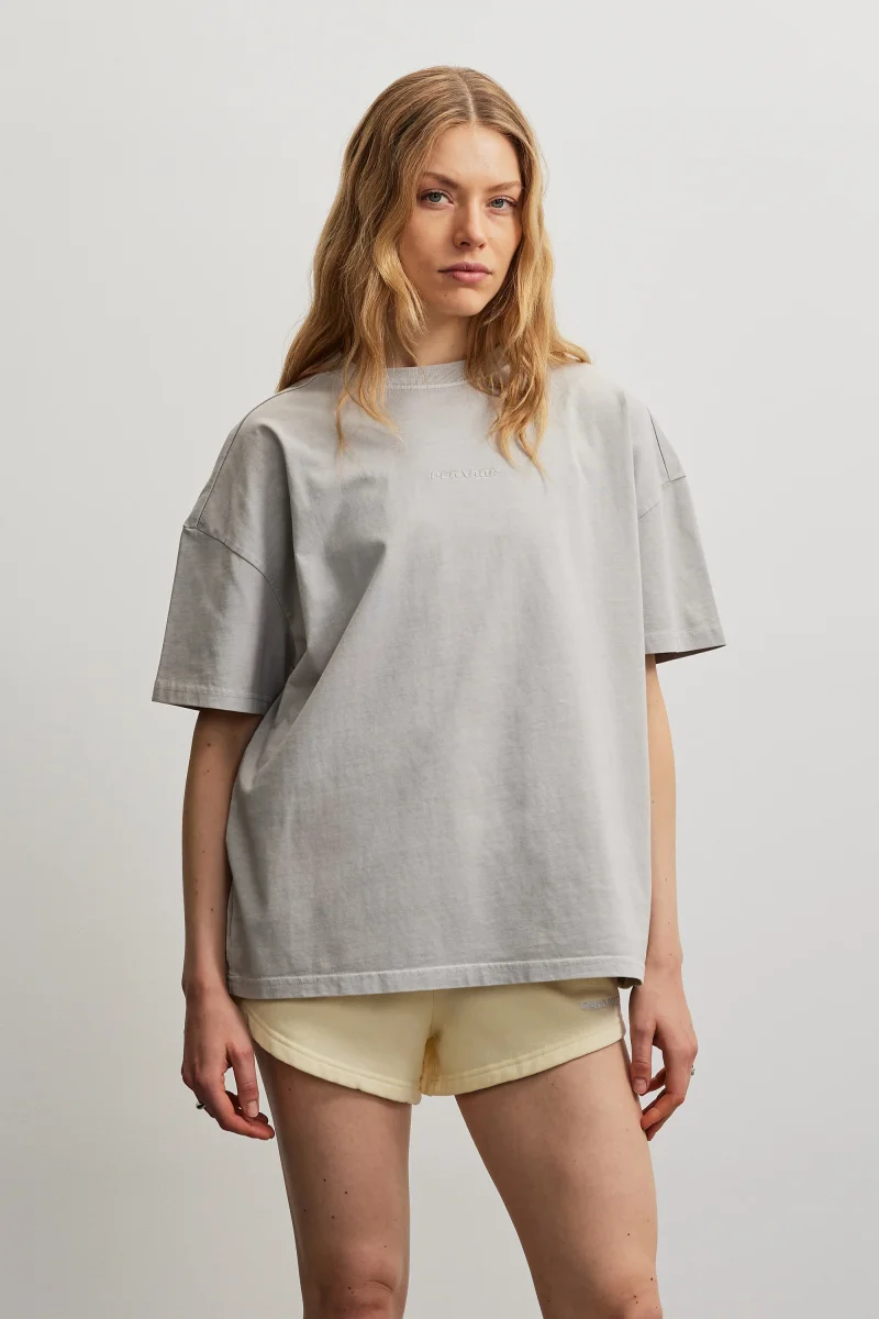 Bracy Heavy Oversized Tee Vintage Light Grey – Bild 2