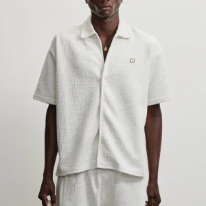 Libco Structured Knit Shirt Cloud Grey Melange