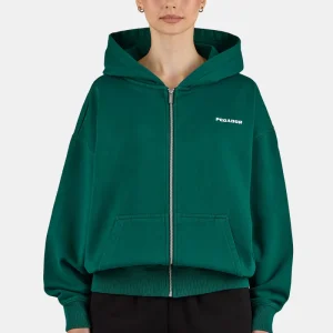 Clarita Oversized Sweat Jacket Washed Dark Green
