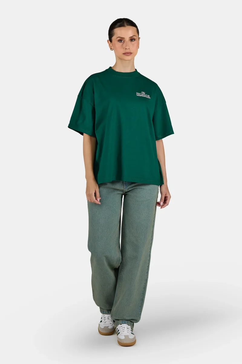 Palai Heavy Oversized Tee Washed Dark Green – Bild 3