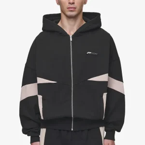 Aderno Boxy Sweat Jacket Washed Black