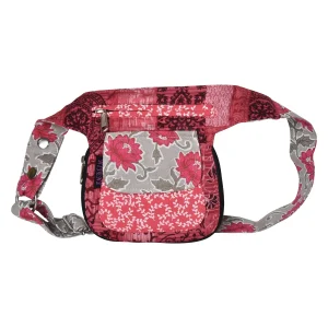 Wendbare Bauchtasche Gürteltasche Baumwoll-Stoff Rosa - Chiang Mai 4