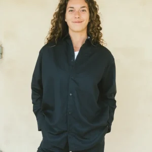 Leinen-Mix Hemd Brisa Dunkelblau